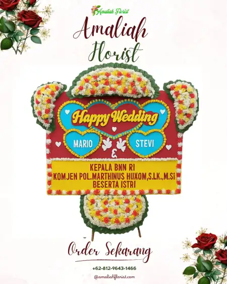 Papan Bunga Pernikahan Langkahan